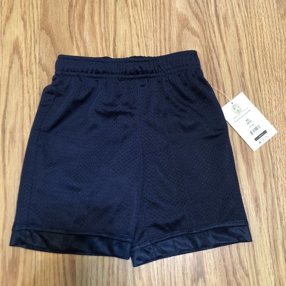 athletic works youth xs 4-5 mesh blue shorts pull up pockets